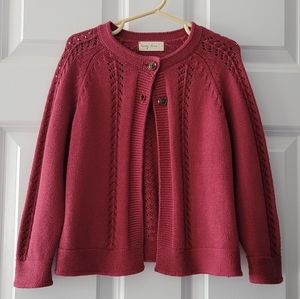 Lacey Lane Cranberry Cardigan, size 5
